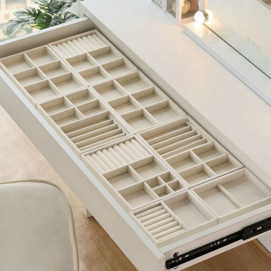 Lot de 7 Plateaux organisateur de bijoux en velours pour tiroir ...