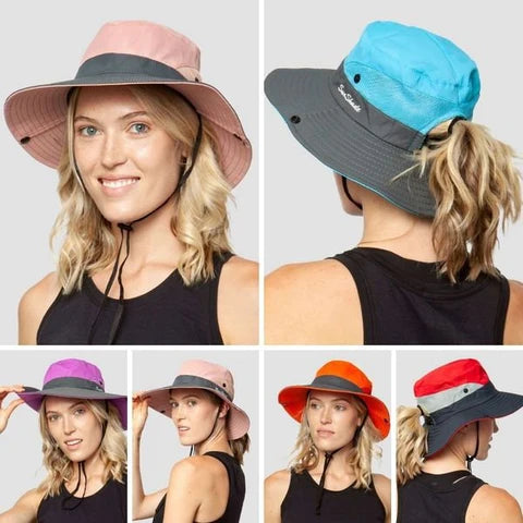 Chapeau anti-UV pliable pour femme