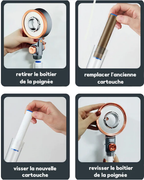 Pommeau de douche double tête économiseur d'eau + 2 filtres