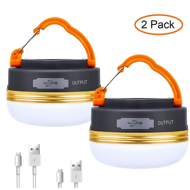 Lot de 2 Lanternes de Randonnée rechargeables