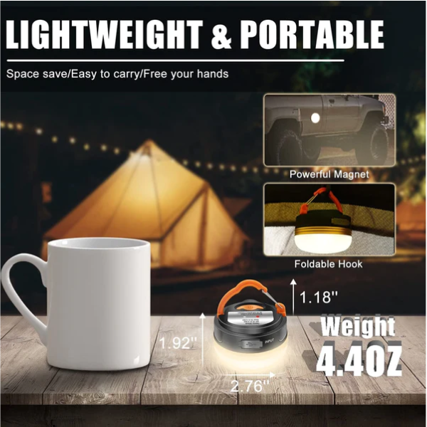 Lot de 2 Lanternes de Randonnée rechargeables