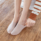 Lot de 5 chaussettes invisibles respirantes en soie glacée