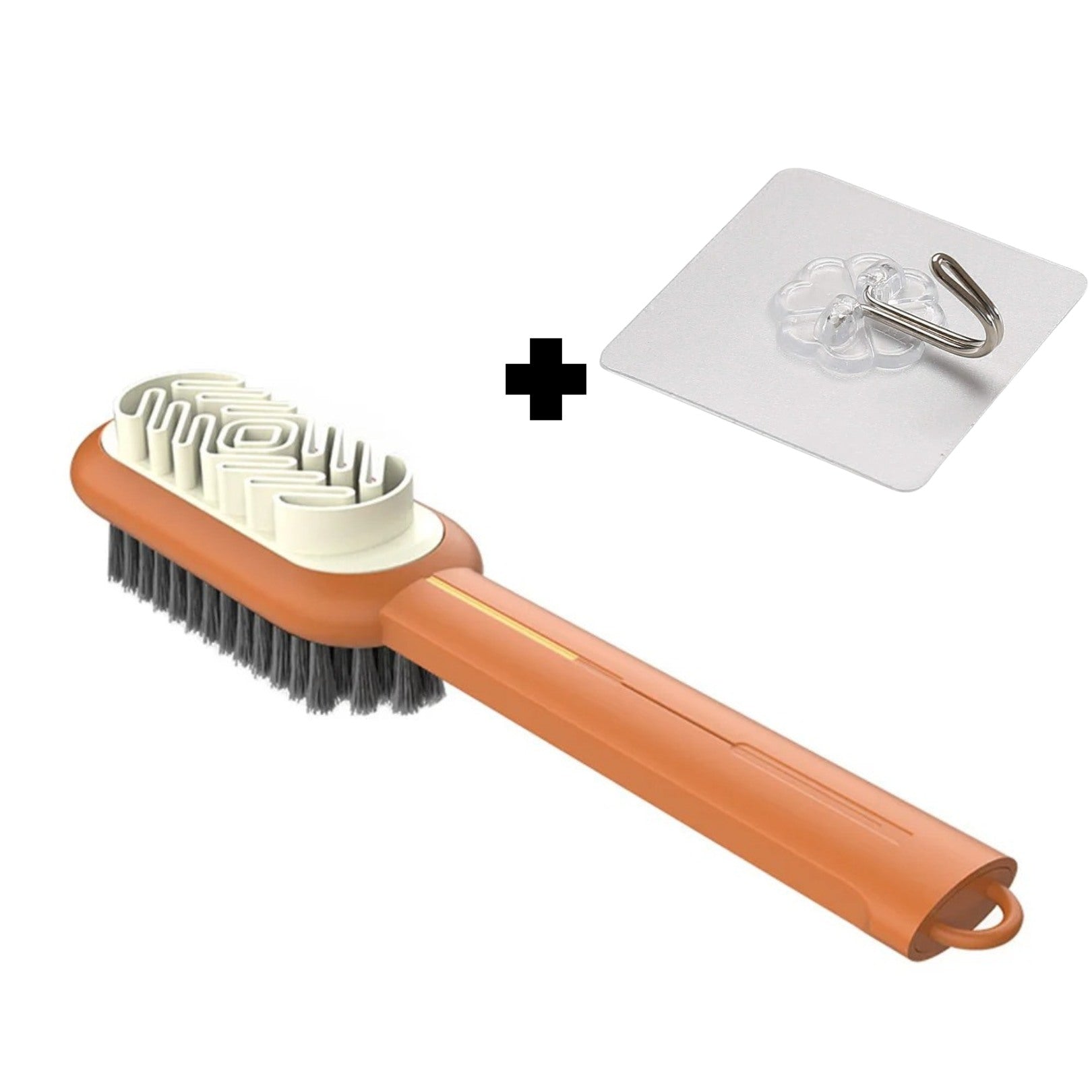 Brosse 2 en 1 pour Nettoyage de Chaussures Cuir & Daim - Crochet OFFERT