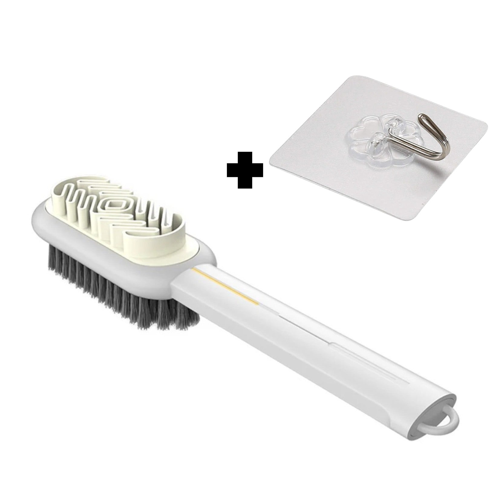 Brosse 2 en 1 pour Nettoyage de Chaussures Cuir & Daim - Crochet OFFERT