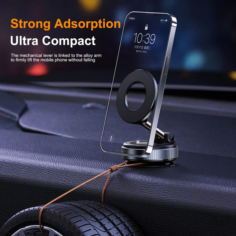 Fixation Téléphone Aimantée Pliable pour Voiture & Bureau - 360° Réglable