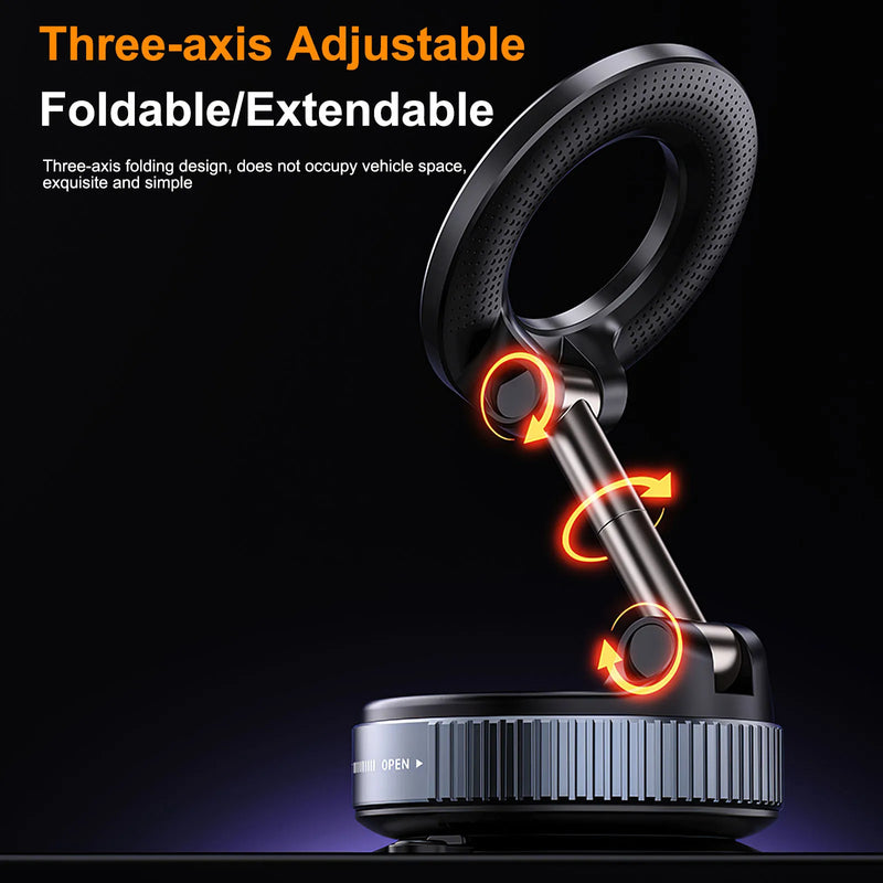 Fixation Téléphone Aimantée Pliable pour Voiture & Bureau - 360° Réglable