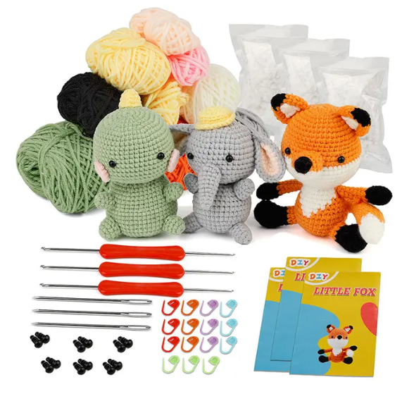 Kit Complet de Fabrication d'Animaux en Crochet