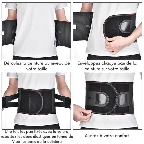 Ceinture de soutien lombaire renforcée