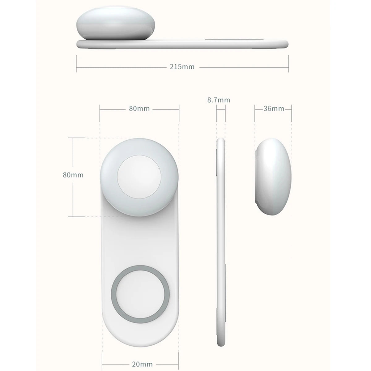 Chargeur sans fil QI 10W avec veilleuse intégrée