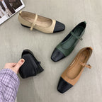 Ballerines chics en Cuir PU - Bicolores