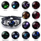 Bracelet Cuir Tressé Zodiaque – 12 Signes