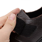 Slippers compensées avec scratch facile à enfiler
