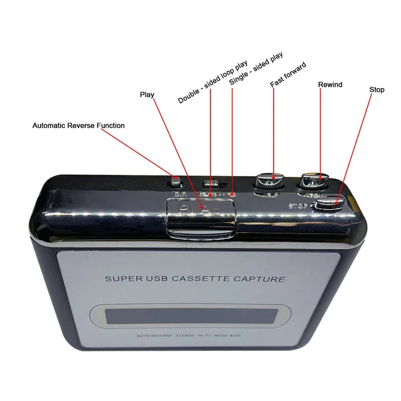 Lecteur convertisseur de cassette vers MP3