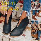 Bottines en daim à talon - Ouverture échancrée en V