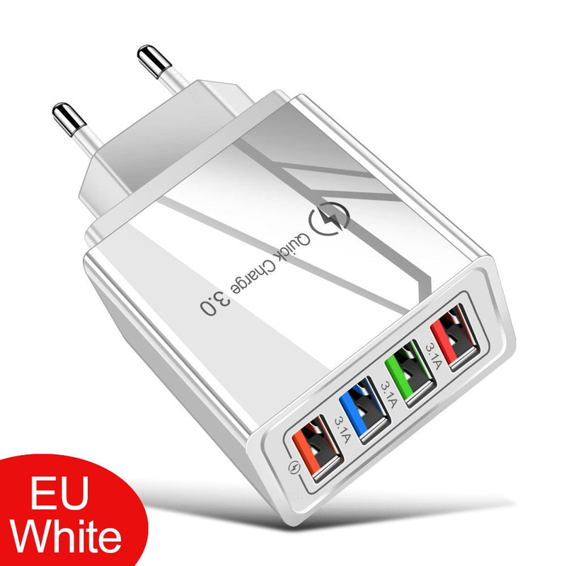 Chargeur 4 Ports USB - Rapidité +