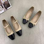 Ballerines chics en Cuir PU - Bicolores