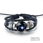 Bracelet Cuir Tressé Zodiaque – 12 Signes