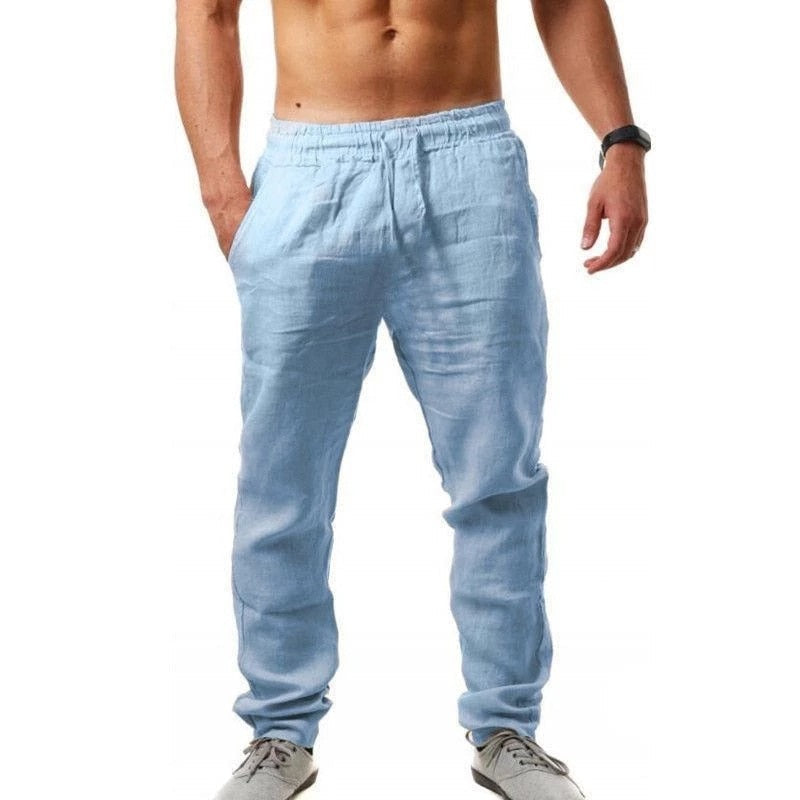 Pantalon en lin respirant pour homme