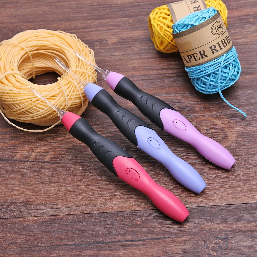 Ensemble d'outils à tricoter au crochet LED