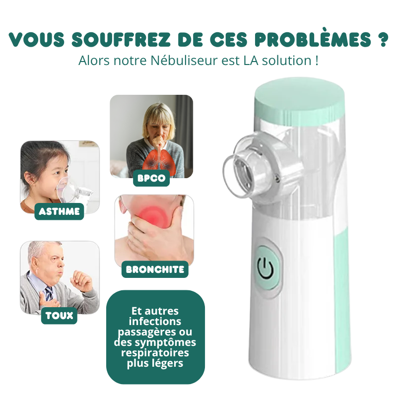 Mini Nébuliseur Médical - Idéal pour maladies respiratoires