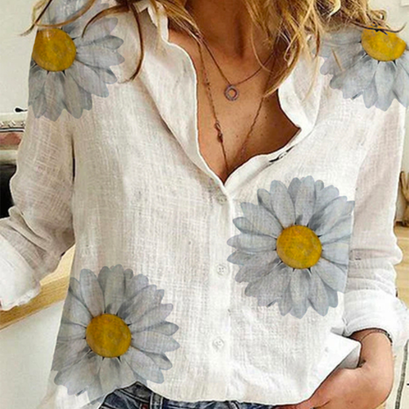 Blanc - Fleurs / S,Blanc - Fleurs / M,Blanc - Fleurs / L,Blanc - Fleurs / XL,Blanc - Fleurs / XXL,Blanc - Fleurs / XXXL,Blanc - Fleurs / 4XL,Blanc - Fleurs / 5XL