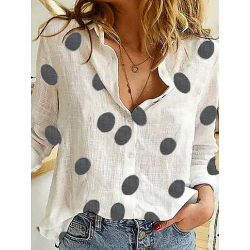 Blanc - À pois / S,Blanc - À pois / M,Blanc - À pois / L,Blanc - À pois / XL,Blanc - À pois / XXL,Blanc - À pois / XXXL,Blanc - À pois / 4XL,Blanc - À pois / 5XL