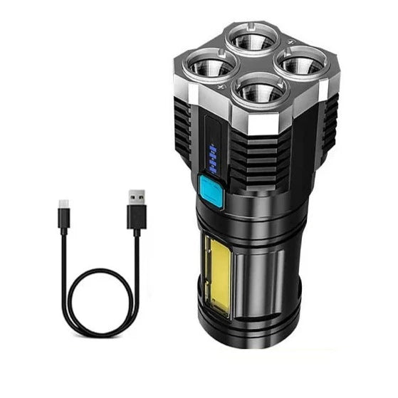 Lampe torche 4 LED ULTRA puissantes COB