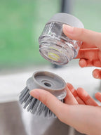 Brosse de nettoyage polyvalente avec distributeur de savon et support