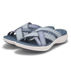 Sandales Mules Femme à Brides Croisées – Semelle Confort Nuage pour Plage et Été