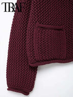 Cardigan Décontractés à gros boutons doré pour Femme