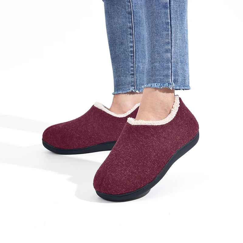 Chaussons Thermiques en Coton et Peluche Douce Antidérapants