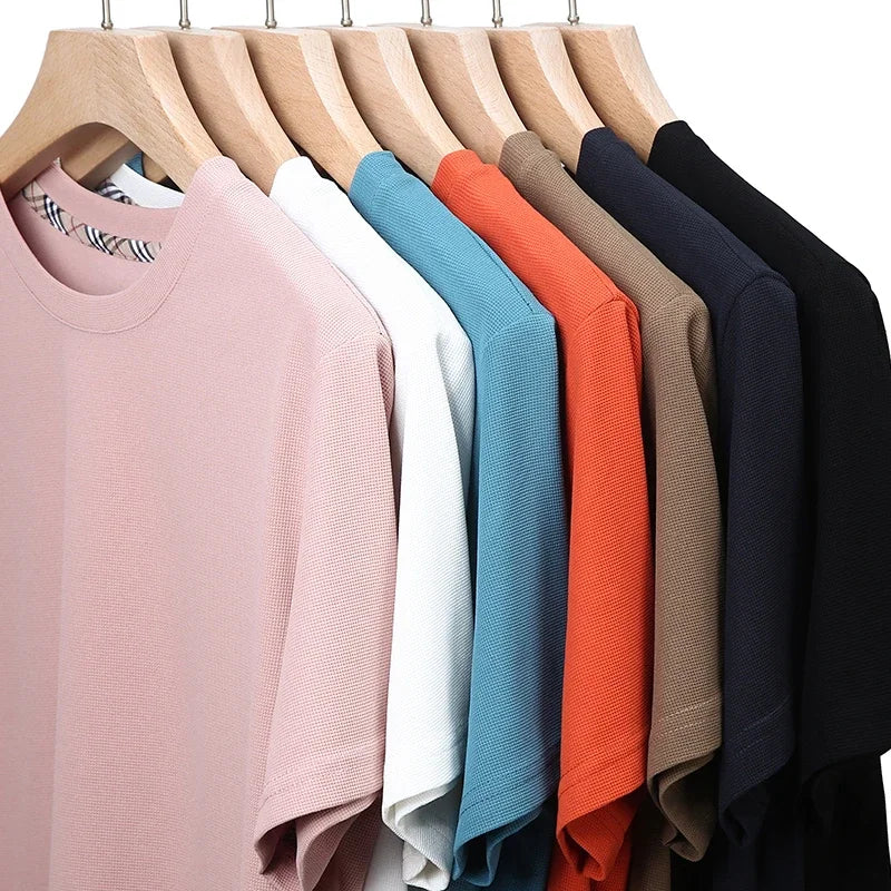 T-Shirt Gaufré Respirant à Col Rond – Homme