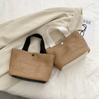 Mini Sac Fourre-tout d'été en Paille