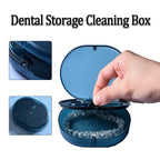 Boîte de Rangement Dentaire Étanche à Double Compartiment – Étui pour Gouttières, Appareils Dentaires & Protège-Dents avec Accessoires de Nettoyage