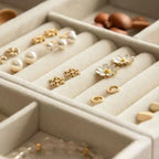 Lot de 7 Plateaux organisateur de bijoux en velours pour tiroir