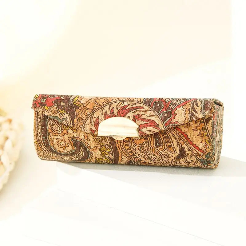 Boîte en Liège de Voyage à Motifs - Bijoux, Lunettes, Maquillage...