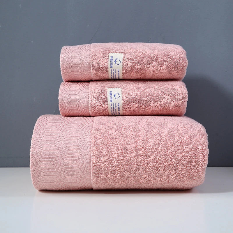 2 Serviettes de Bain Douces & Absorbantes en 100% Coton