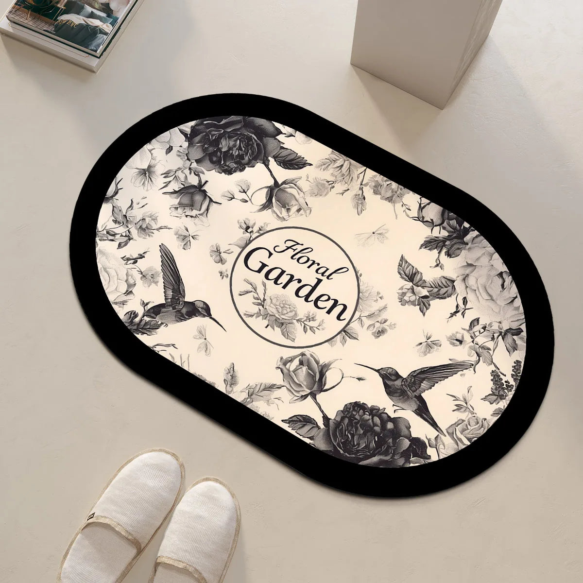 Alfombrilla de Baño Antideslizante de Secado Ultrarrápido - Elegante Diseño Floral