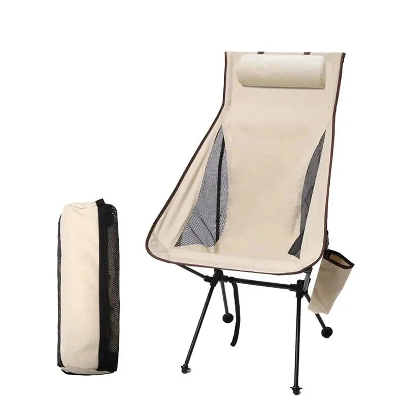 Chaise de camping pliante et légère - Repose tête intégré