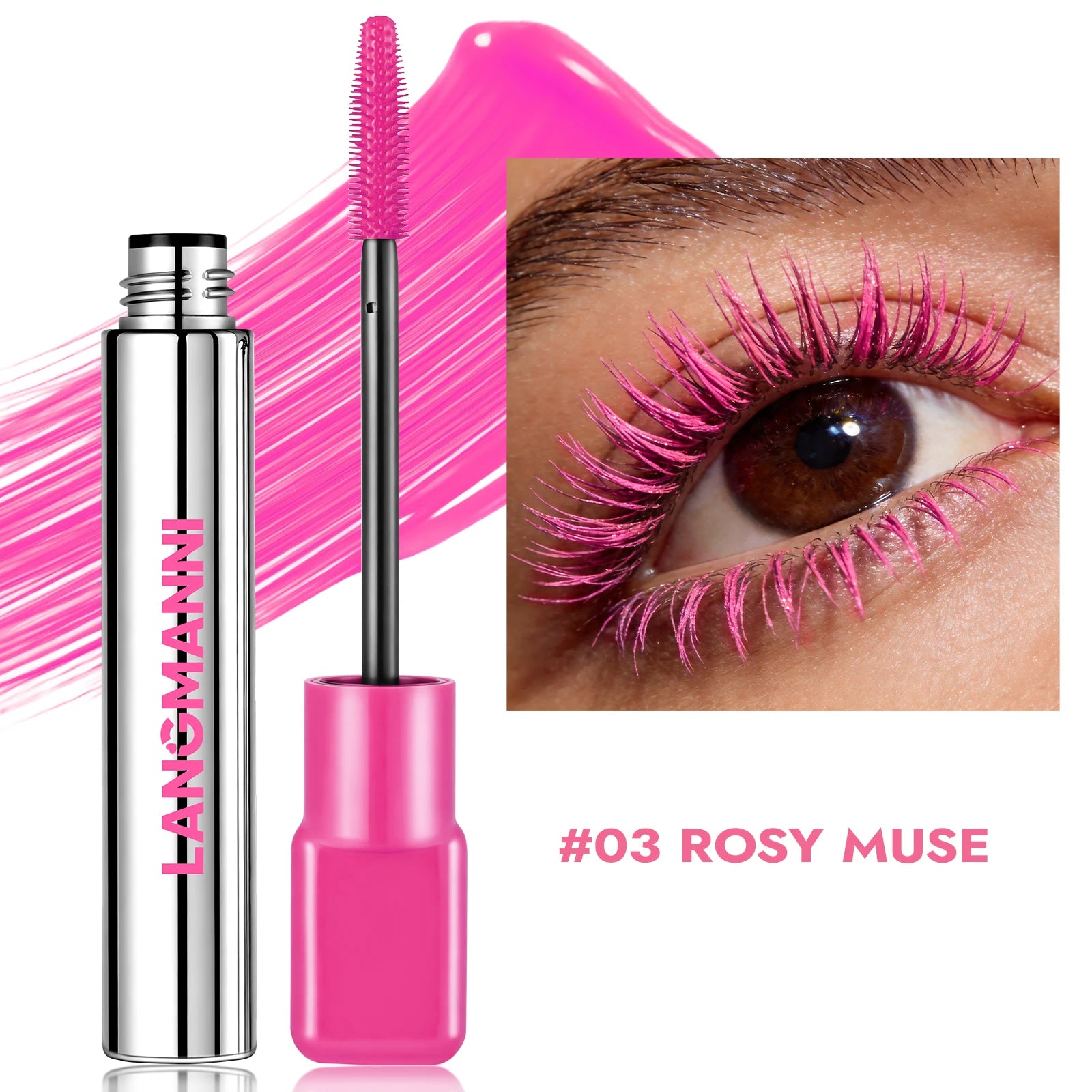 Waterproof Colored Mascara 8 Colors – Volumizing, Curling, and Long-Lasting