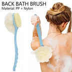 Brosse de douche 2 en 1 à long manche