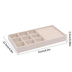 Lot de 7 Plateaux organisateur de bijoux en velours pour tiroir