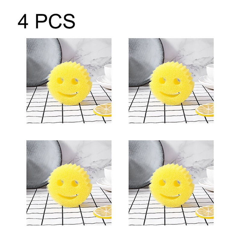 Lot de 4 Éponges magique SMILEY  à vaisselle