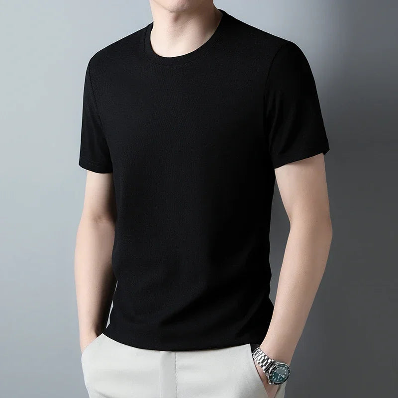 T-Shirt Gaufré Respirant à Col Rond – Homme
