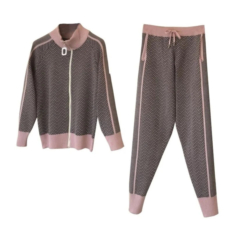 Ensemble de Jogging Casual & Chic à motif géométrique
