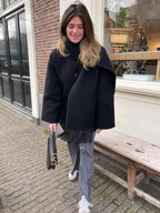 Manteau Écharpe Avec Touche de Tassel