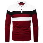 Polo Casual Chic à manches longues tricolore