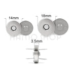 Lot de 10 boutons à pression magnétiques