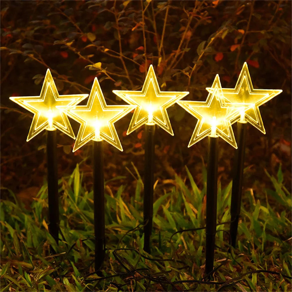 Lot de 5 éclairages de Noël Solaires lumière chaude
