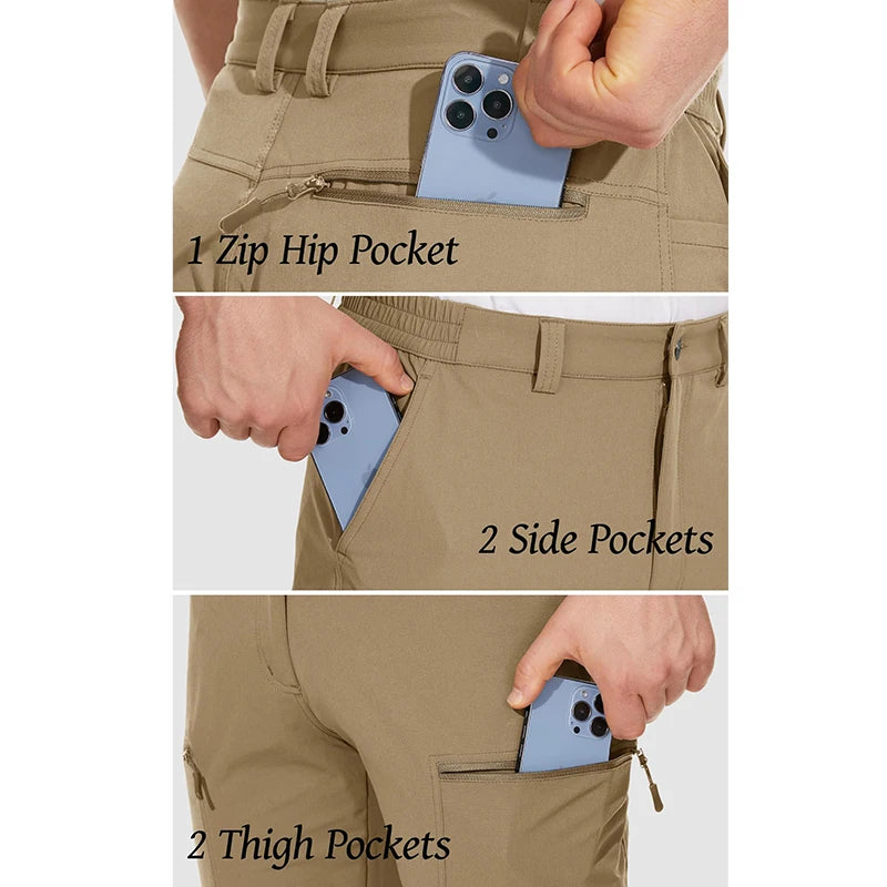 Pantalon de Randonnée Imperméable avec Multi-Poches pour Homme